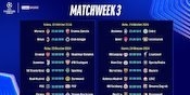 Jadwal Live Streaming Pertandingan Liga Champion 2024/25 Matchweek 3 Pekan Ini di Vidio