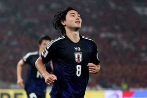 Jepang Bikin Gol saat Indonesia Bermain dengan 10 Orang