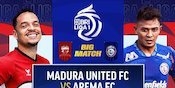 Jadwal Siaran Langsung BRI Liga 1: Madura United FC vs Arema FC Pekan Ini di Vidio