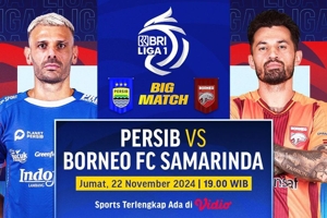 Link Siaran Langsung Pertandingan BRI Liga 1 Persib vs Borneo FC di Vidio Pekan Ini