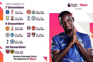 Jadwal Live Streaming Liga Inggris 2024/25 Matchweek 15 di Vidio Akhir Pekan Ini