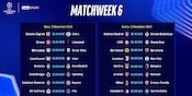 Jadwal Siaran Langsung Liga Champions 2024/25 Matchday ke-6 di Vidio Pekan Ini