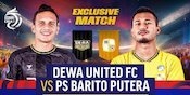 Live Streaming Eksklusif BRI Liga 1: Dewa United FC vs Barito Putera di Vidio