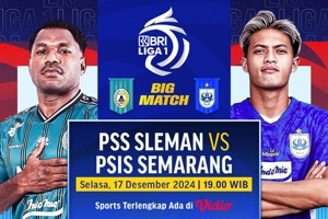 Siaran Langsung Big Match BRI Liga 1: PSS Sleman vs PSIS Semarang di Vidio