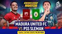 Saksikan Eksklusif Match BRI Liga 1: Madura United vs PSS Sleman Live Stream di Vidio Akhir Pekan